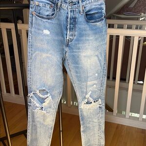 Distressed Light Blue Women's Jeans